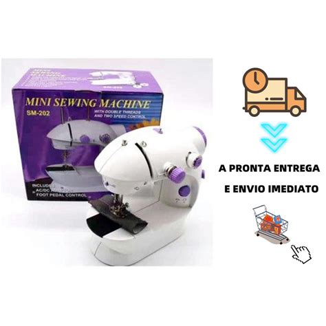 Mini M Quina Costura Port Til El Trica Pilha Pedal Bivolt Shopee Brasil