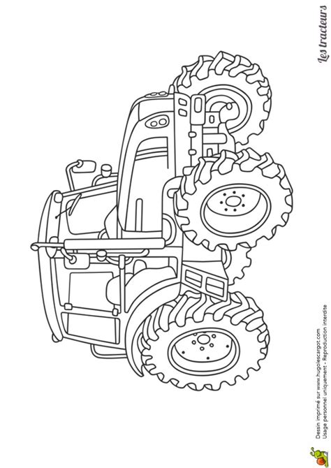 Tracteur Colorier Traktor Ausmalbilder Agricole Hugolescargot Tractor