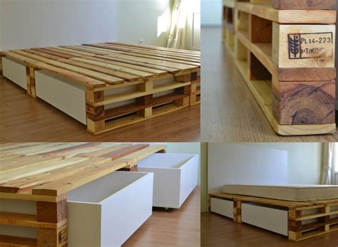 How To Build A Pallet Bed Frame With Storage Hanaposy