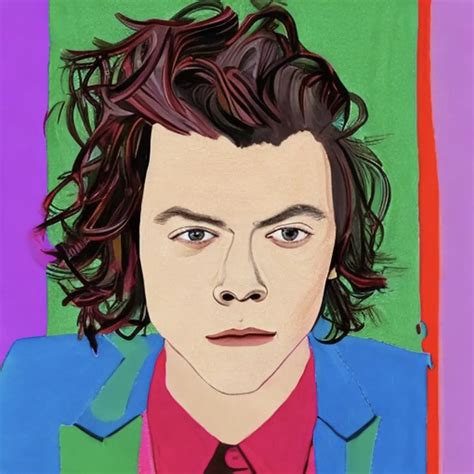 Harry Styles In The Style Of David Hockney 4 Artists Meet Artists