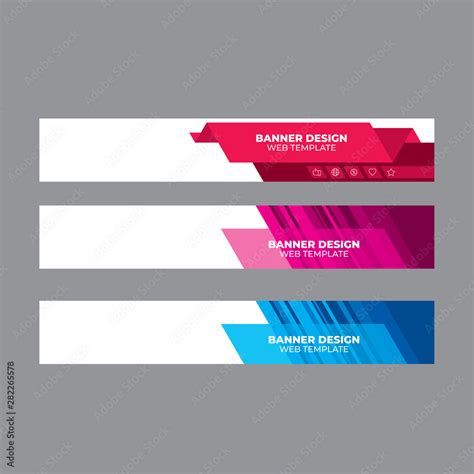 Web Banner Design Template Header For Site Stock Vector Adobe Stock