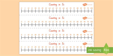 Counting In 5s Number Line Mathematics Teacher Made