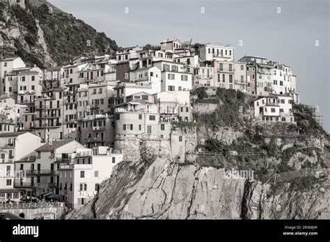 Manarola Italy April 25 2011 Traditional Colourful Mediterranean