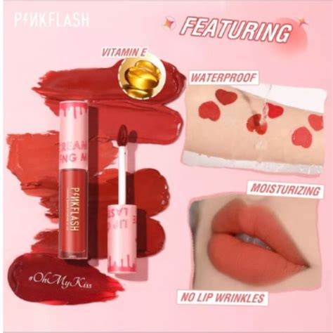 Jual Pinkflash Melting Matte Lipcream Tahan Air Lip Cosmetics Dengan