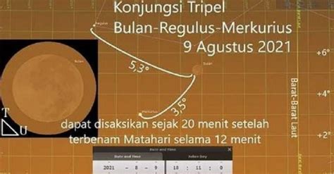 Fenomena Astronomi Pekan Kedua Agustus Salah Satunya Konjungsi Bulan