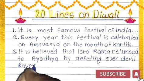 Lines On Diwali In English Diwali Essay Lines Deepawali