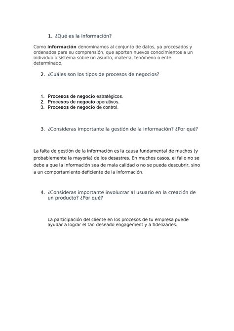 Foro semana 14 IVU espero te ayude 1 Qué es la información Como