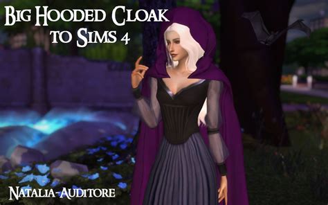 Big Hooded Cloak Ts4 Acc Sims 4 Sims Sims 4 Clothing