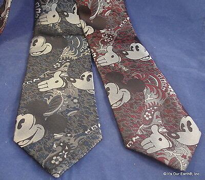 Stunning Vtg Mickey Mouse Disney Burgundy Grey Cervantes Men S