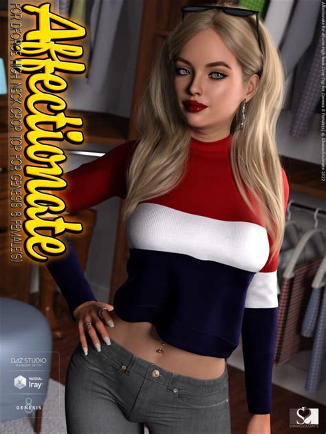 Affectionate For Dforce High Neck Crop Top For Genesis 8 Female S