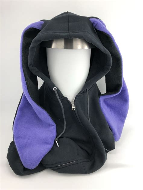 Bunny Hoodie With Ears Diy Bunny Ear Hoodie Emo Outfits Adult