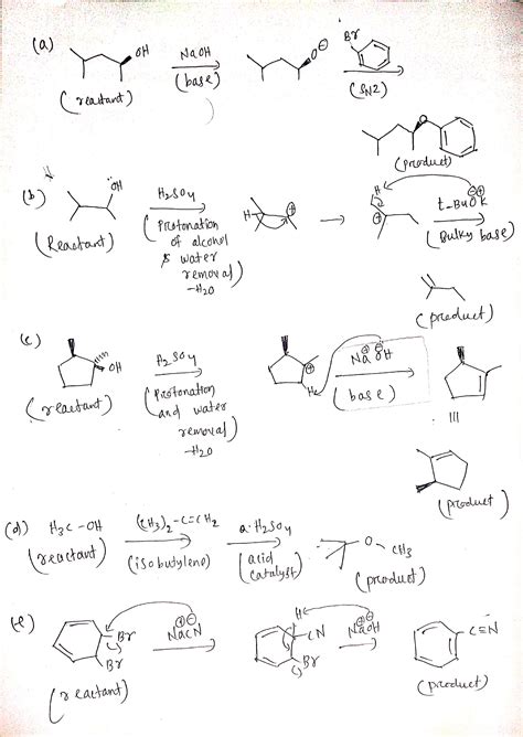 Solved Please Help Pts Write In The Missing Reagent S Needed