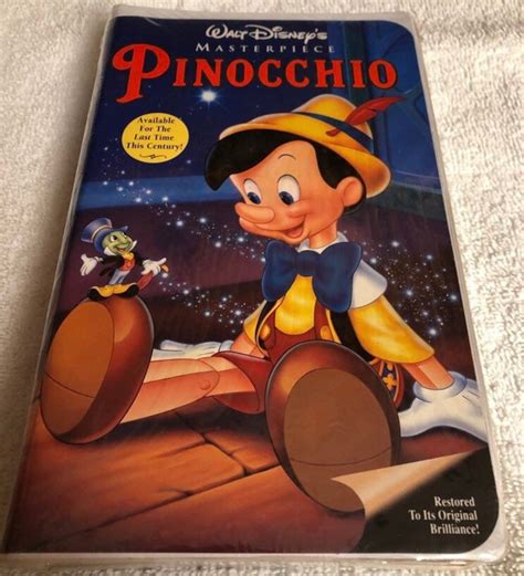 Vintage Walt Disney Masterpiece Pinocchio Vhs 239 Black Diamond Disney