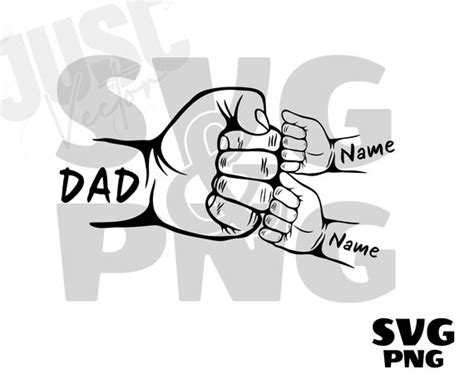 Father And Three Baby Svg Fist Bumps Svg Best Friend S Etsy Australia