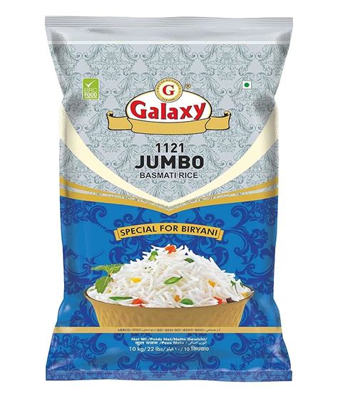 Galaxy 1121 Jumbo Basmati Biryani Rice Extra Long Grain Aroma Rich