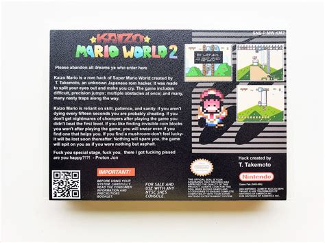 Kaizo Mario World 2 Super Nintendo Snes English Fan Hack Retro