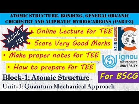 Bscg Online Lecture Bchct Part Block Atomic Structure