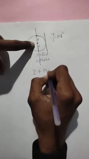 The Moment Of Inertia Of A Solid Sphere About A Tangent Is 57 Mr2 Find T