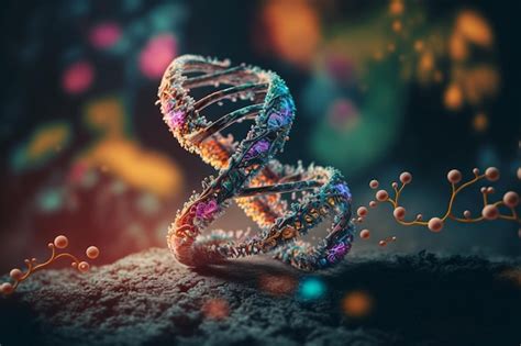 Premium Photo Dna Futuristic Digital Background Abstract Background For Science And Technology