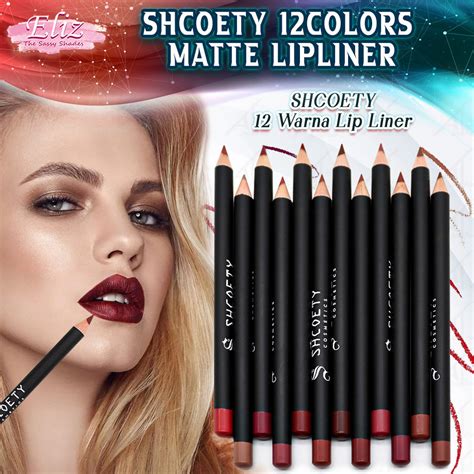 Shcoety European American Color Matte Lipstick Lip Liner Set Nude Color Long Lasting Non