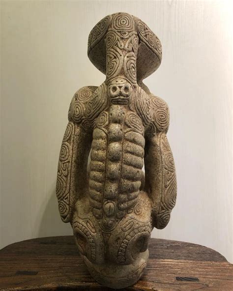 20 Taino Zemi Seated Figure Sculpture Barakat Gallery Hong