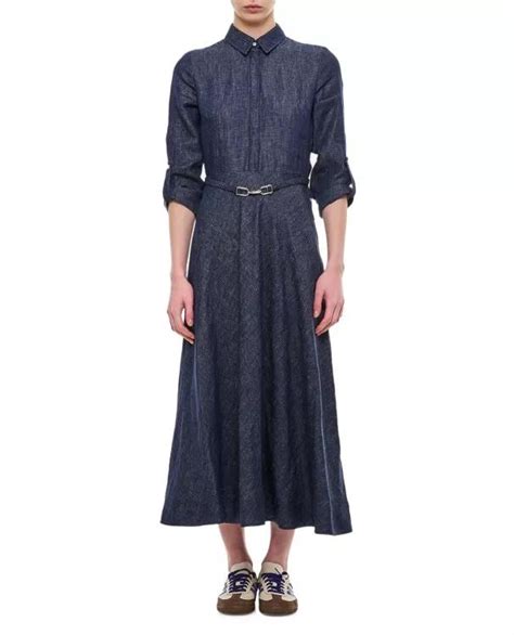 Gabriela Hearst Marley Midi Dress Blue