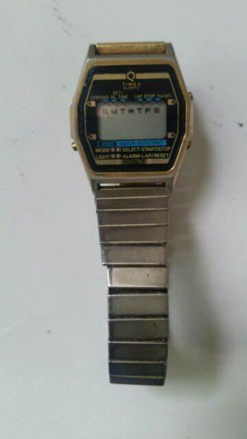 Vintage Timex K Cell Lcd Digital Quartz Gold Womens Watch Ebay