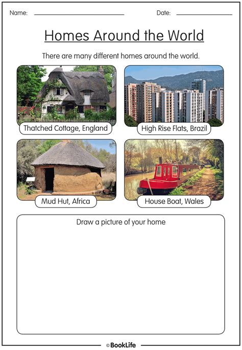 Homes Around The World Activity Sheet Booklife