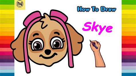 How To Draw Paw Patrol Skye Easy Step By Step No 9 Arts Youtube