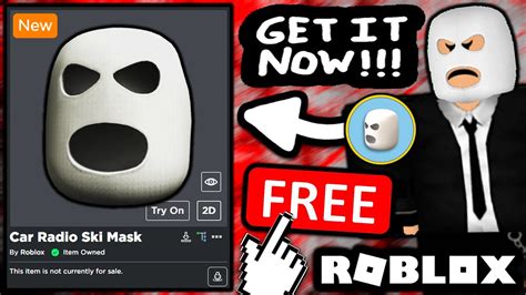 FREE ACCESSORY HOW TO GET Car Radio Ski Mask ROBLOX TWENTY ONE