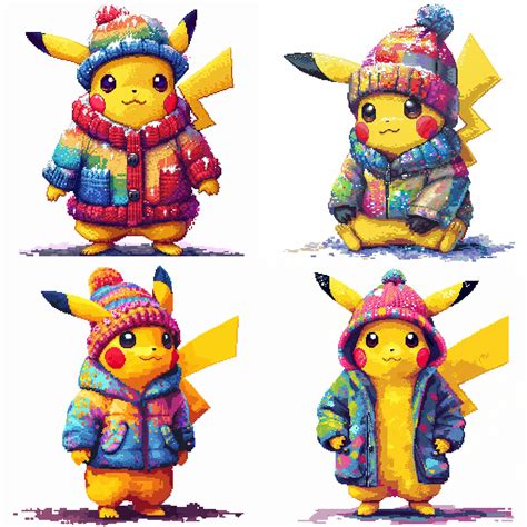 Pikachu Pixel PNG, 20 Pikachu Pixel Art Images Bundle, Pokemon Pixel ...