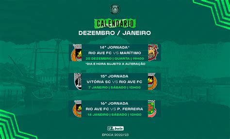 Liga Bwin J S O Conhecidas Novas Datas Rio Ave Futebol Clube