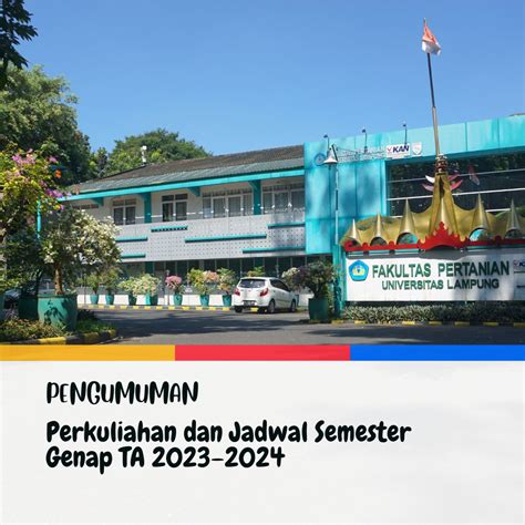 Pengumuman Perkuliahan Dan Jadwal Semester Genap TA 20232024 Fakultas