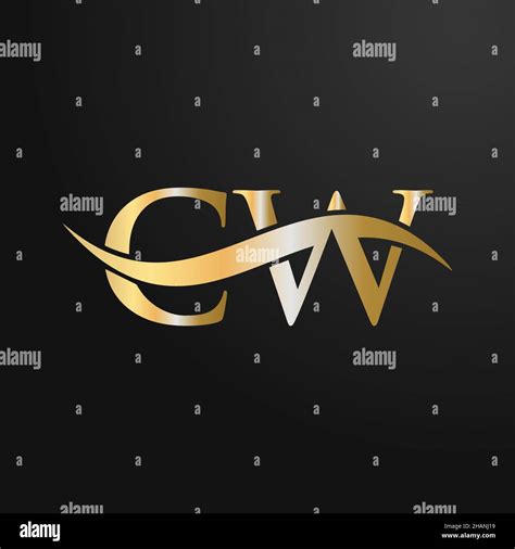 Letter Cw Logo Design Template Cw C W Letter Logo Modern Flat