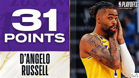 Dangelo Russell 砍下全隊最高 31 分帶領洛杉磯大勝曼菲斯晉級次輪！｜灰熊 Vs 湖人 2022 23 Nba 賽季 季後賽