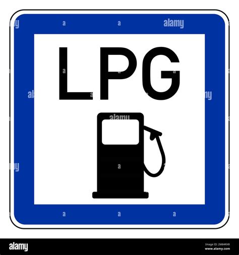 Lpg And Road Sign Stock Photo Alamy