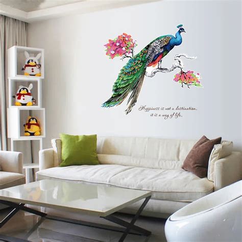 Living Room Peacock Wall Painting Atelier Yuwa Ciao Jp