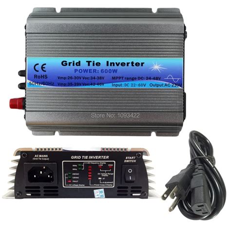 600W Grid Tie Inverter MPPT Function 22 60VDC Input 110V 230VAC Micro