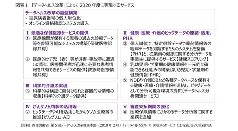 医療・介護分野のデータ利活用による新たなサービスが2020年度稼働～「データヘルス改革」の進捗と展望 ニッセイ基礎研究所