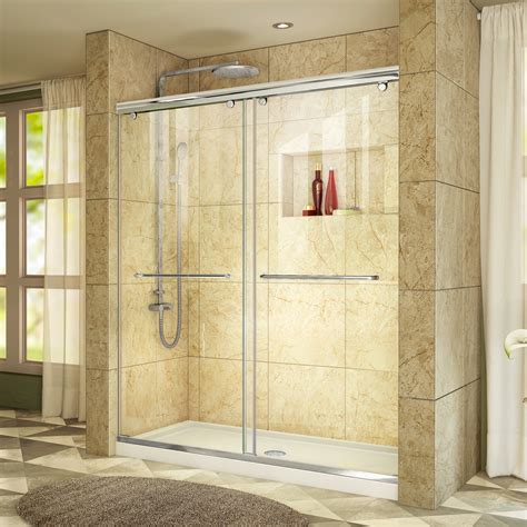 Dreamline Charisma Chrome 2 Piece Alcove Shower Kit Common 60 In X 34