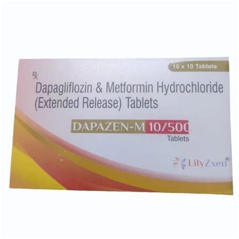 Dapagliflozin Metformin Tablet, Strength: 10 mg / 500 mg at ₹ 2000/box ...