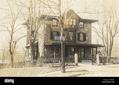 Three Story Mid Victorian Stone Mansion Stock Photo Alamy
