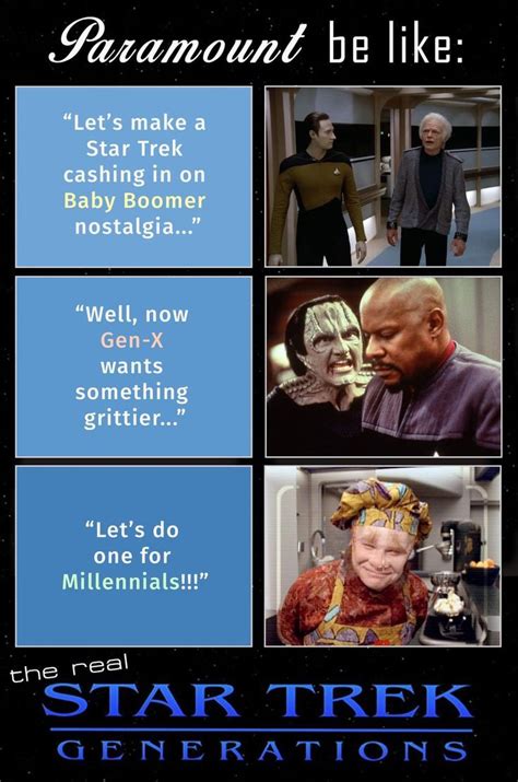 Startrek Generations In 2024 Star Trek Funny Star Trek Generations