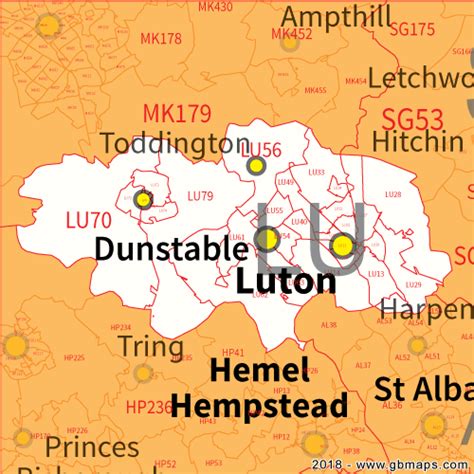 Map Of Luton Area