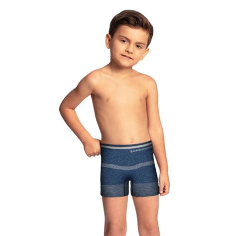 Cueca Infantil Boxer Em Microfibra Sem Costura Lupo Na Bra Lingerie