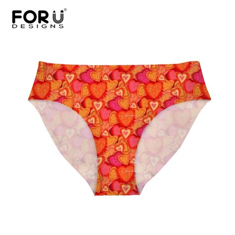 Forudesigns Women Mid Waist Panties Orange Green Camouflage Print Sexy Underwear Plus Size