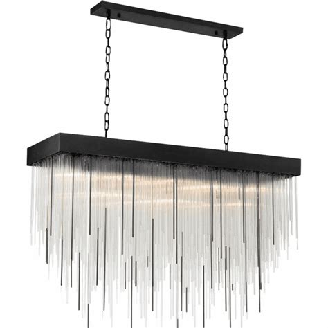 Zeev Lighting Cd1041117sbb Waterfall Contemporary Satin Brushed Black