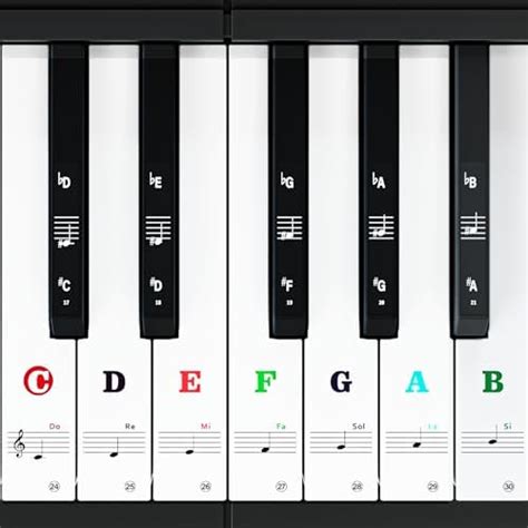 Amazon Piano Keyboard Stickers For 88 61 54 49 37 Key Bold Large