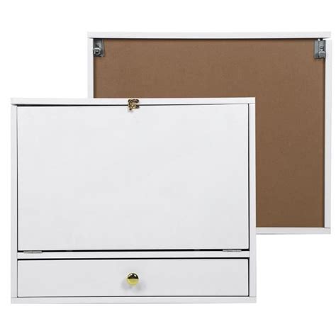 Bureau D Ordinateur Portable Pliable Mural Pwshymi Blanc