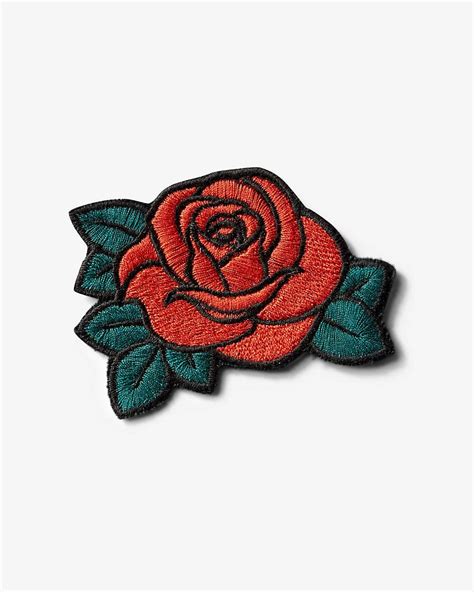 Red Rose Iron On Patch Embroidery Patches Cute Patches Clothing Patches